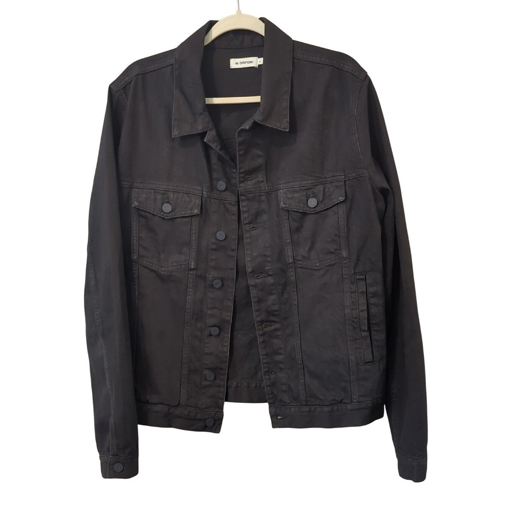 Mauro Grifoni Denim Jacket Black size Large $399 Made In Japan